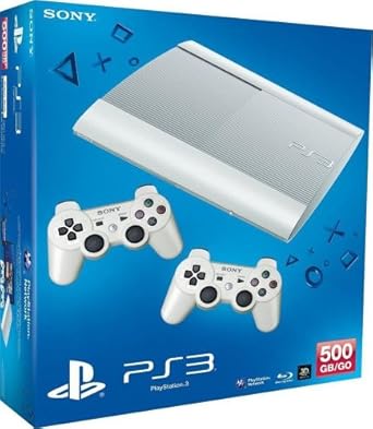 PlayStation 3 - Konsole Super Slim 500 GB weiß (inkl. 2 DualShock 3 Wireless Controller weiß ...